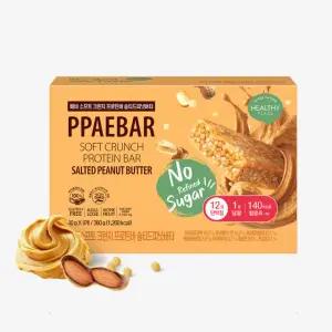 설탕 0g 빼바 소프트크런치 프로틴바 솔티드피넛버터 9개입 2박스