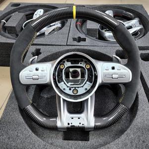 AMG Performance Alcantara 탄소 섬유 스티어링 휠 메르세데스 호환-벤츠 호환 A B C E S 클래스 A45 C63 E