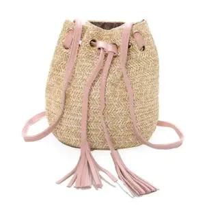 여름밀집가방 크로스백 라탄복조리백 비치가방