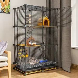 다람쥐 케이지 스테인리스 서랍 이동식 투명 새집 장난감