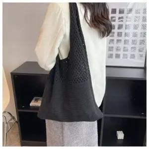 데일리 무지 니트 에코백 연예인가방