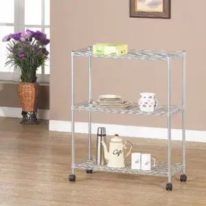 메탈랙선반 철제선반 수납랙 3단철제수납장 실버메탈수납 실버 (WFJ7OYN)