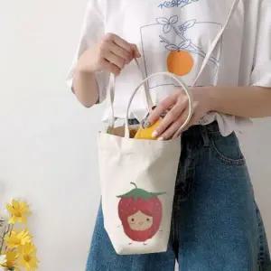 [하프클럽/]드링크백 텀블러 테이크아웃 크로스 캔버스 음료수