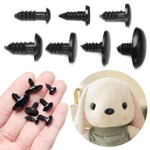 몽테조이 플라스틱 타원형 개 코 스레드 동물 눈 공예 DIY 인형 장난감 귀여운 곰 버튼 안전 액세서리 50