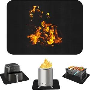 야외용 SKABLIX 24 x 18 인치 테이블탑 그릴 매트 솔로 스토브용 조리대 내열 파이어 피트 내화 및 방수