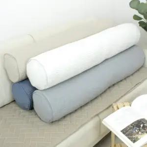 누빔 커버 바디필로우 순면 롱쿠션 베개 원형 워싱 (WFKB1U5)