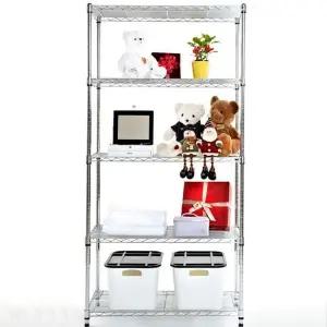 [하프클럽/]메탈 5단 철재 선반 450x900x1800 다용도 수납형 실내 정리 선반장