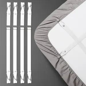 일자형 원형클립 롱세트 침대보고정밴드 시트커버집게 침대패드고정