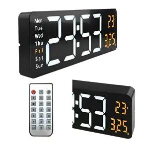 거실 전자 벽시계 LED 무소음 디지털 집들이 오렌지 (KYR-WE2D293)