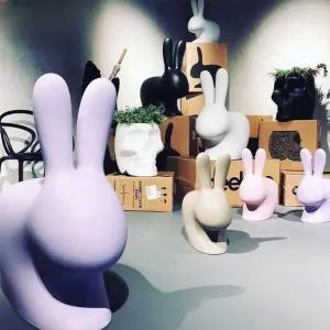 야외 토끼 의자 대형 벤치 정원 걸상 LED 스툴 공원