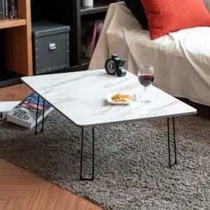 이지 블랙 마블 접이식 좌식 밥상 테이블 800 - 80x60cm/소형/작은/공부상/작은상/티테이블/간이/경량