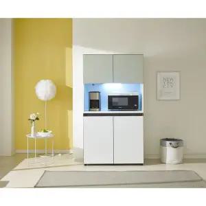 [아시안데코]데코라인 비크 주방수납장 밥솥다이 렌지대 990 올리브그린 방문설치