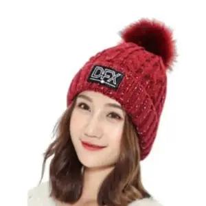 방울털모자 겨울비니모자 투톤 비니