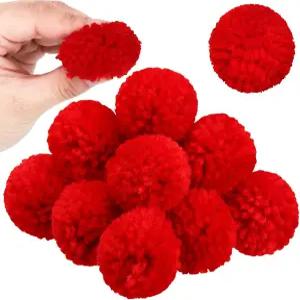 Syhood 20개 크리스마스 실 폼 볼 DIY 수제 공예용 퍼지 모자 추수감사절 파티 홀리데이 걸이 홈