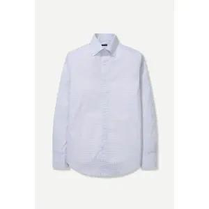 [본](신세계 사우스시티)블루 윈도우체크 스판 버튼다운 셔츠