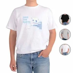 반팔티 환경보호 북극곰 지구의날 빙산 일각이 집 남자면 가족 남녀공용