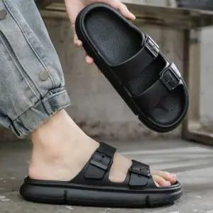 남녀공용 실내외 슬리퍼 사이즈조절 투버클 경량 WF52858