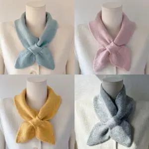 포근 리본 크로스 미니 머플러 목도리 네키 겨울 간절기 봄 여성 여자