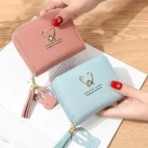 학생 카드 곰돌이 동전 코인 지갑 여자 지퍼 어린이 WF6850D