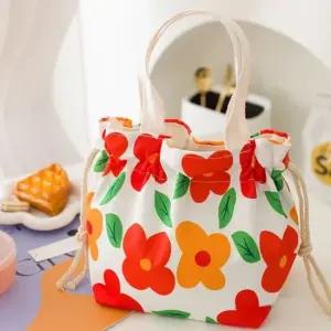 도시락가방 쿨샵 화려한색감 방수안감 보냉백 캔버스 도시락가방