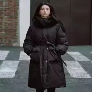 더엣지 theatg 25FW 폭스퍼 헝가리구스 롱다운 코트