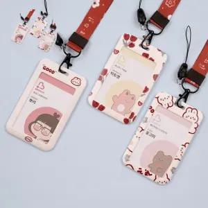 하드케이스 레드 사원증 type+줄세트 출입증 캐릭터