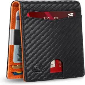 지탈리 머니 클립 남성용 지갑 슬림 바이폴드 10-12 카드 신분증 창이 있는 남성 가죽 얇은 미니멀리스트