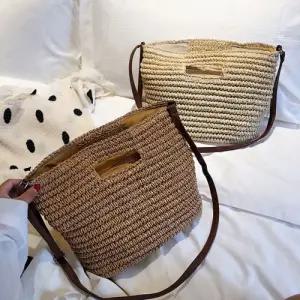 라탄 스타일 여성 여름 데일리 패션 토트 크로스백