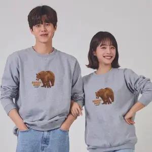 키밍 Brown bear 곰가족 불곰 베어 귀여운맨투맨 후드 W6E02CC