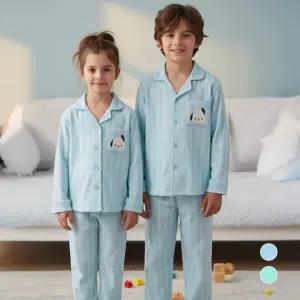 아트박스/프리미에팜 아동용 포차코 스트라이프 밍크 수면 9부 파자마세트