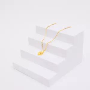 [베티블루] 995 999 24K 순금 컷팅 비즈 네잎클로버 여성 여자 3.75g 금 목걸이