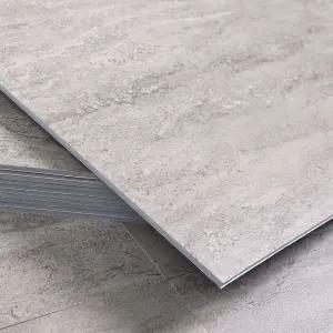 3T 점착식 데코타일 무광 트레버틴 어스 AZTI6-14바닥인테리어 베란다시공 사무공간 다용도 장판 셀프 현관