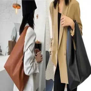 여성 사선 레더 소프트 숄더백 보부상 가방 데일리백 WC6D53E