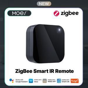 MOES Tuya ZigBee 스마트 IR 리모컨 홈용 적외선 Alexa Google Home과 함께 작동합니다.