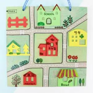 우리동네 지도 만들이 꾸미기 학교 유치원 단체 5인 미술 DIY 키트 실습 놀이방 놀이