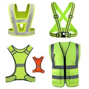 형광 반사 안전조끼 바이크 자전거 조깅 택배 신호수 작업 조끼 엑스반도
