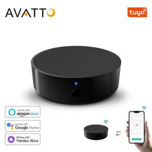AVATTO Tuya WiFi IR 원격 에어컨 TV DVD AUD AC 범용 적외선 제어는 Alexa, Google 홈과 함께 작동합니다.