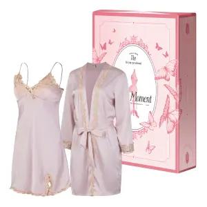 글램모먼트 드레스 업 미니 슬립 로브 세트 라이트 핑크, 1개