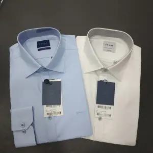 [예작]코튼폴리 긴팔남성드레스셔츠 슬림핏 비침없음 카라소매 배색YJESBS160