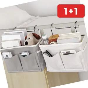 패브릭 침대걸이 사이드 베드 사이드포켓 정리함 바구니 침대수납 (1+1)