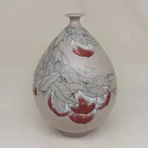 무광 진사 감 27X38 화병 고급 작품 소품 도자기