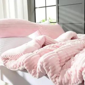 (무료배송) 리빙밸류 5mm 골지 극세사 겨울 차렵이불 SS 단품