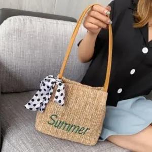여성 숄더백 가벼운 가방 여름 라탄 비치백 레터링 여성토트백 미니백 여성크로스백