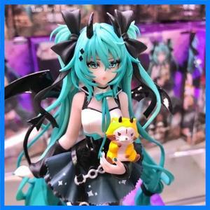 20cm 애니메이션 캐릭터 작은 악마 하츠네 미쿠 작은 너구리 다크 엔젤 케이스 장식 항목 장난감 모델 팬