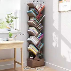 북트리 우드 책꽂이 원목 스탠드 수납 책장 모양 선반 거실