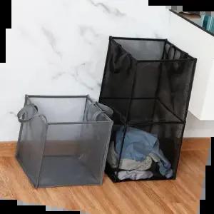 다용도 키밍 접이식 메쉬 빨래 바구니 세탁망 정리함