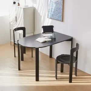 오르 반타원 원목 식탁식탁세트(원목의자2개)