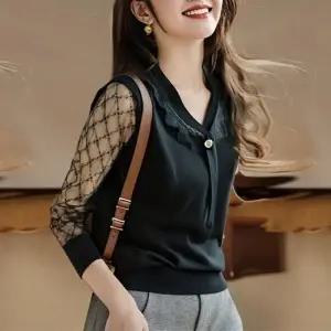 bns G126885_소메레이스 V넥 블랙니트티셔츠 니트블라우스