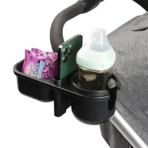 유모차스마트폰홀더 3IN1 유모차 컵홀더+스마트폰거치대(블랙) 휴대폰홀더 유모차컵홀