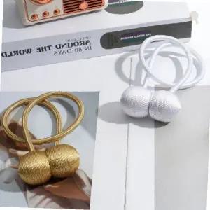 자석부착식 커튼묶음끈 창문장식 패브릭정리 인테리어소품 거실용 침실용 원형디자인